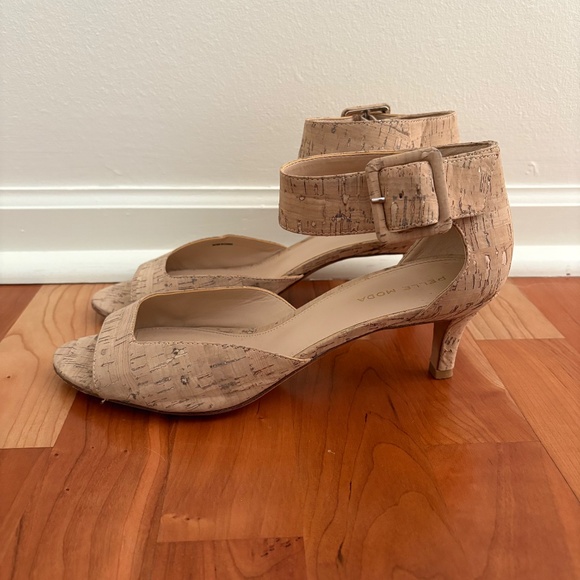 Pelle Moda Cork Ankle Strap Kitten Heel Size 10 - Picture 5 of 9